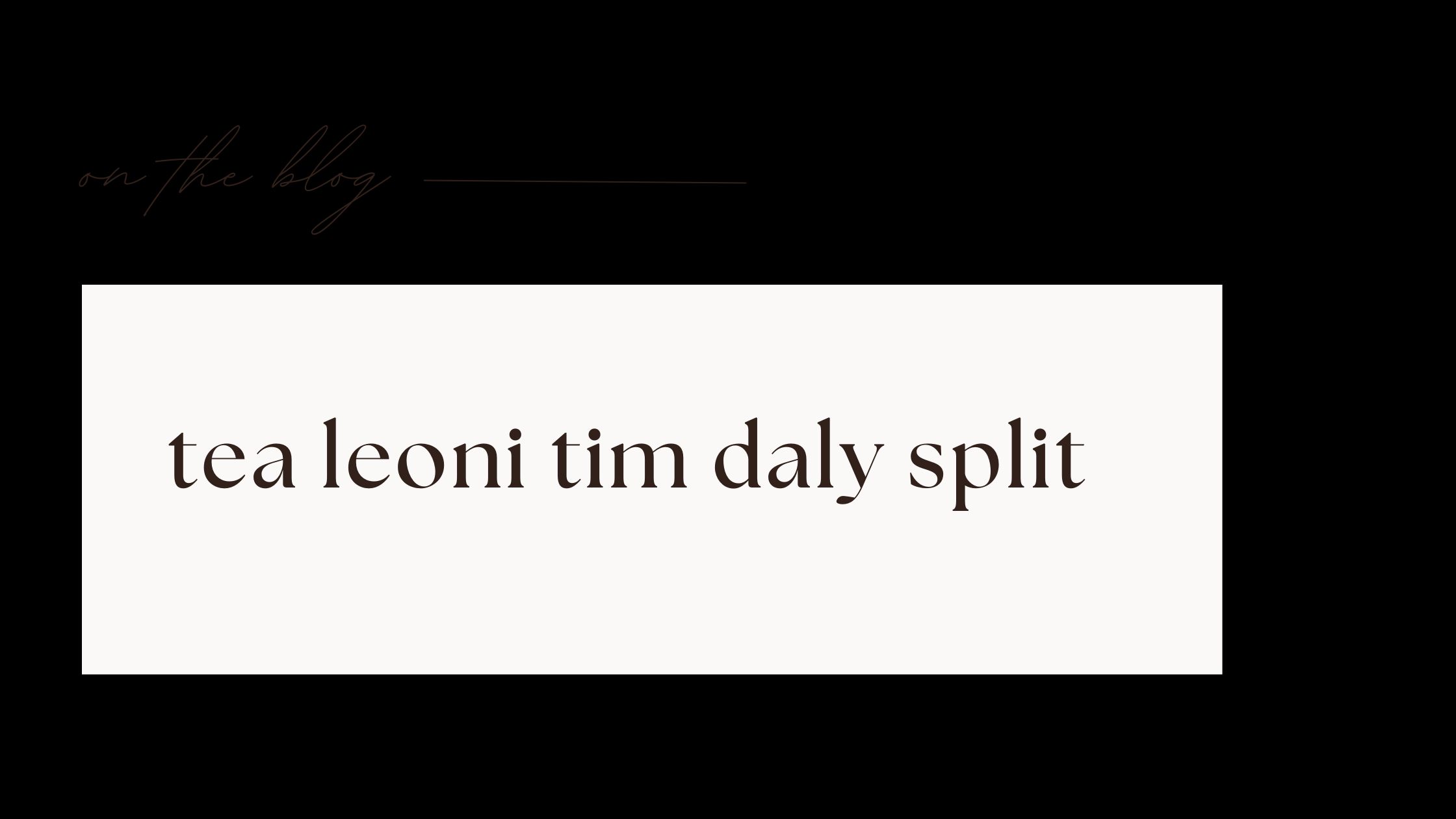 tea leoni tim daly split